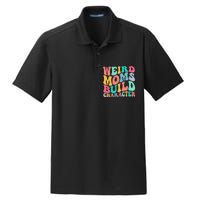 Groovy Weird Moms Build Character, Overstimulated Mom Dry Zone Grid Polo