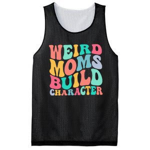 Groovy Weird Moms Build Character, Overstimulated Mom Mesh Reversible Basketball Jersey Tank