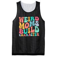 Groovy Weird Moms Build Character, Overstimulated Mom Mesh Reversible Basketball Jersey Tank