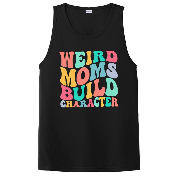 Groovy Weird Moms Build Character, Overstimulated Mom PosiCharge Competitor Tank