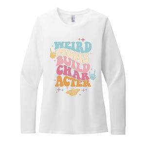 Groovy Weird Moms Build Character, Overstimulated Mom Womens CVC Long Sleeve Shirt