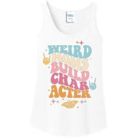 Groovy Weird Moms Build Character, Overstimulated Mom Ladies Essential Tank