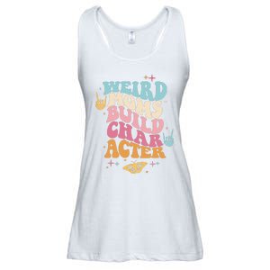 Groovy Weird Moms Build Character, Overstimulated Mom Ladies Essential Flowy Tank