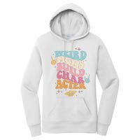 Groovy Weird Moms Build Character, Overstimulated Mom Women's Pullover Hoodie