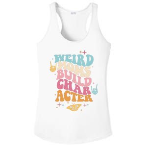 Groovy Weird Moms Build Character, Overstimulated Mom Ladies PosiCharge Competitor Racerback Tank