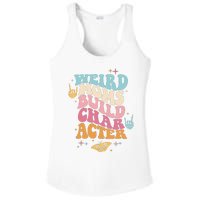 Groovy Weird Moms Build Character, Overstimulated Mom Ladies PosiCharge Competitor Racerback Tank