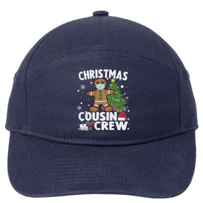 Gingerbread Wearing Mask Christmas Cousin Crew Funny Gift 7-Panel Snapback Hat