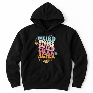 Groovy Weird Moms Build Character, Overstimulated Mom (Back) Hoodie