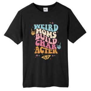 Groovy Weird Moms Build Character, Overstimulated Mom (Back) Tall Fusion ChromaSoft Performance T-Shirt