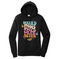 Groovy Weird Moms Build Character, Overstimulated Mom (Back) Women's Pullover Hoodie