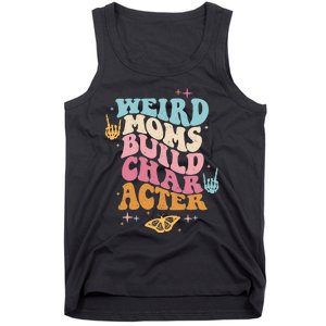 Groovy Weird Moms Build Character, Overstimulated Mom (Back) Tank Top