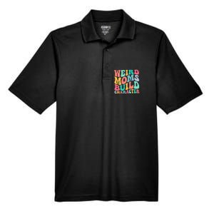 Groovy Weird Moms Build Character Overstimulated Mom Men's Origin Performance Pique Polo