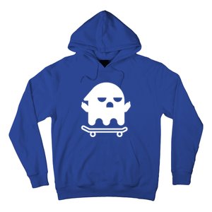 Ghost With Middle Fingers On Skateboard Lazy Funny Halloween Cool Gift Hoodie