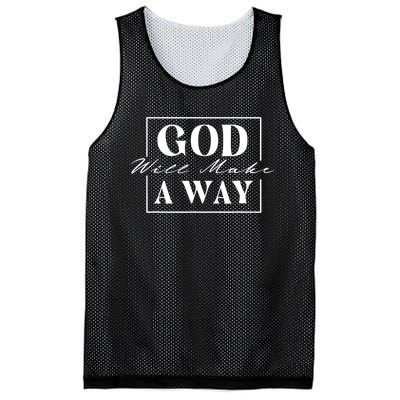 God Will Make A Way Christian Faith Bible Religious Jesus Mesh Reversible Basketball Jersey Tank