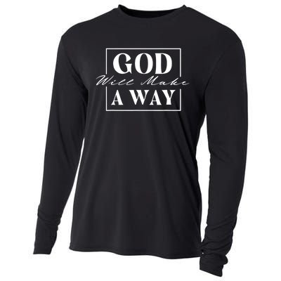 God Will Make A Way Christian Faith Bible Religious Jesus Cooling Performance Long Sleeve Crew