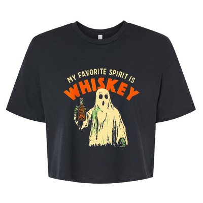 Ghost Whiskey My Favorite Spirit Is Whiskey Ghost Bella+Canvas Jersey Crop Tee