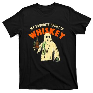 Ghost Whiskey My Favorite Spirit Is Whiskey Ghost T-Shirt