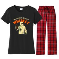 Ghost Whiskey My Favorite Spirit Is Whiskey Ghost Women's Flannel Pajama Set