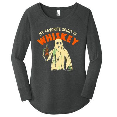 Ghost Whiskey My Favorite Spirit Is Whiskey Ghost Women's Perfect Tri Tunic Long Sleeve Shirt