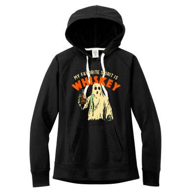 Ghost Whiskey My Favorite Spirit Is Whiskey Ghost Women's Fleece Hoodie