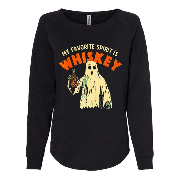 Ghost Whiskey My Favorite Spirit Is Whiskey Ghost Womens California Wash Sweatshirt