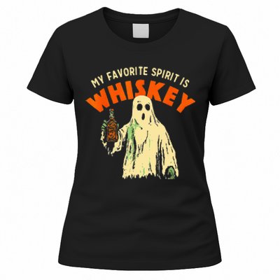 Ghost Whiskey My Favorite Spirit Is Whiskey Ghost Women's T-Shirt