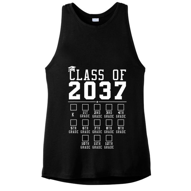 Grow With Me Class Of 2037 Handprint Kindergarten Graduation Ladies PosiCharge Tri-Blend Wicking Tank