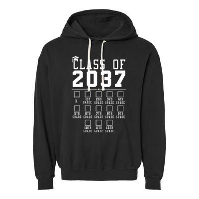 Grow With Me Class Of 2037 Handprint Kindergarten Graduation Garment-Dyed Fleece Hoodie