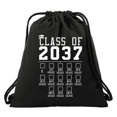 Grow With Me Class Of 2037 Handprint Kindergarten Graduation Drawstring Bag