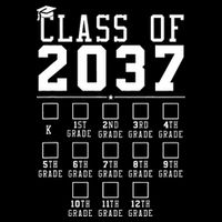 Grow With Me Class Of 2037 Handprint Kindergarten Graduation Flat Bill Trucker Hat