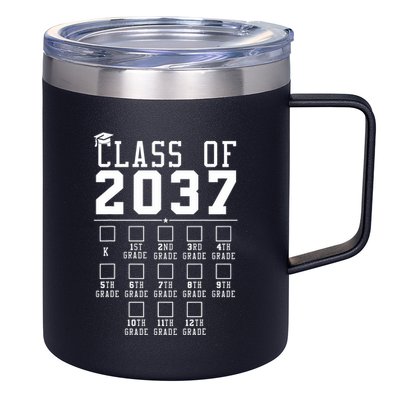 Grow With Me Class Of 2037 Handprint Kindergarten Graduation 12oz Stainless Steel Coffee Mug