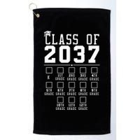 Grow With Me Class Of 2037 Handprint Kindergarten Graduation Golf Towel