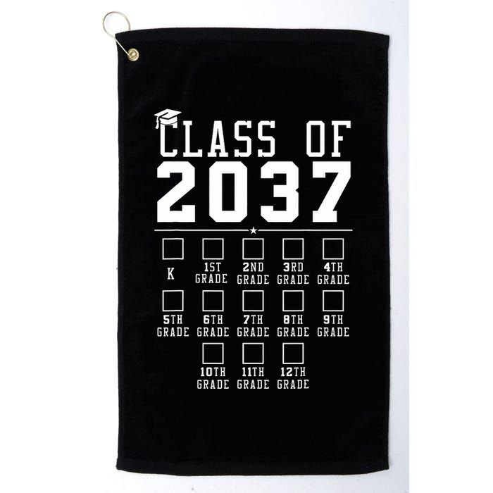 Grow With Me Class Of 2037 Handprint Kindergarten Graduation Golf Towel