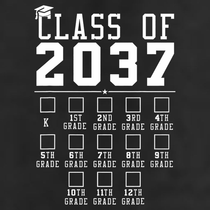 Grow With Me Class Of 2037 Handprint Kindergarten Graduation Golf Towel