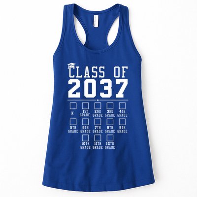 Grow With Me Class Of 2037 Handprint Kindergarten Graduation Womens Tank Top