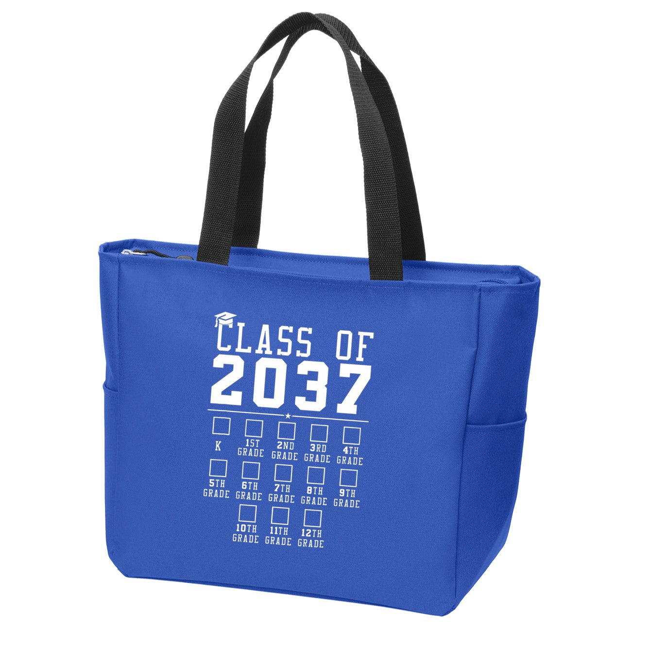 Grow With Me Class Of 2037 Handprint Kindergarten Graduation Zip Tote Bag