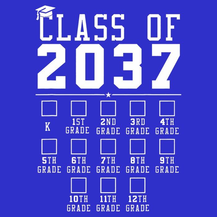 Grow With Me Class Of 2037 Handprint Kindergarten Graduation Zip Tote Bag