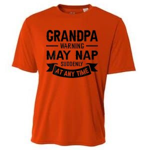 Grandpa Warning May Nap Suddenly At Any Ime Cooling Performance Crew T-Shirt