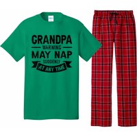 Grandpa Warning May Nap Suddenly At Any Ime Pajama Set