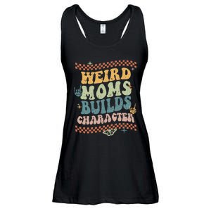 Groovy Weird Moms Build Character Mother's Day Ladies Essential Flowy Tank