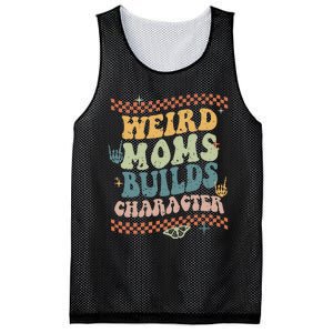 Groovy Weird Moms Build Character Mother's Day Mesh Reversible Basketball Jersey Tank