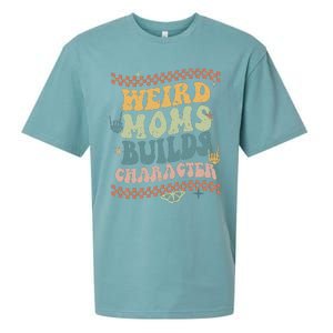 Groovy Weird Moms Build Character Mother's Day Sueded Cloud Jersey T-Shirt