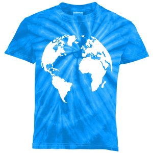 Globe World Map Gift Kids Tie-Dye T-Shirt