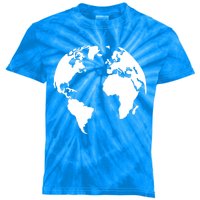 Globe World Map Gift Kids Tie-Dye T-Shirt