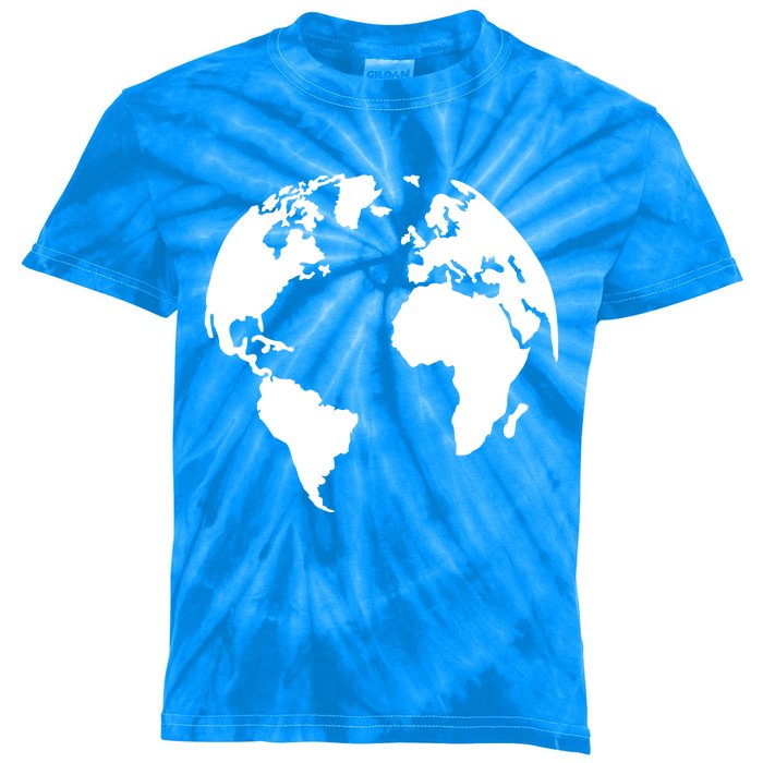 Globe World Map Gift Kids Tie-Dye T-Shirt