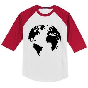 Globe World Map Gift Kids Colorblock Raglan Jersey