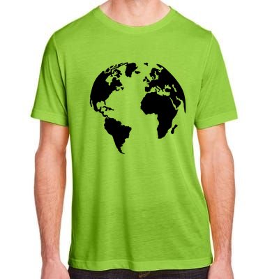 Globe World Map Gift Adult ChromaSoft Performance T-Shirt