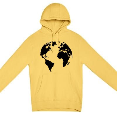 Globe World Map Gift Premium Pullover Hoodie