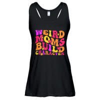 Groovy Weird Moms Build Character Mother's Day ( On Back) Ladies Essential Flowy Tank