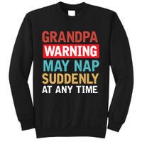 Grandpa Warning May Nap Suddenly Gift Vintage Sweatshirt